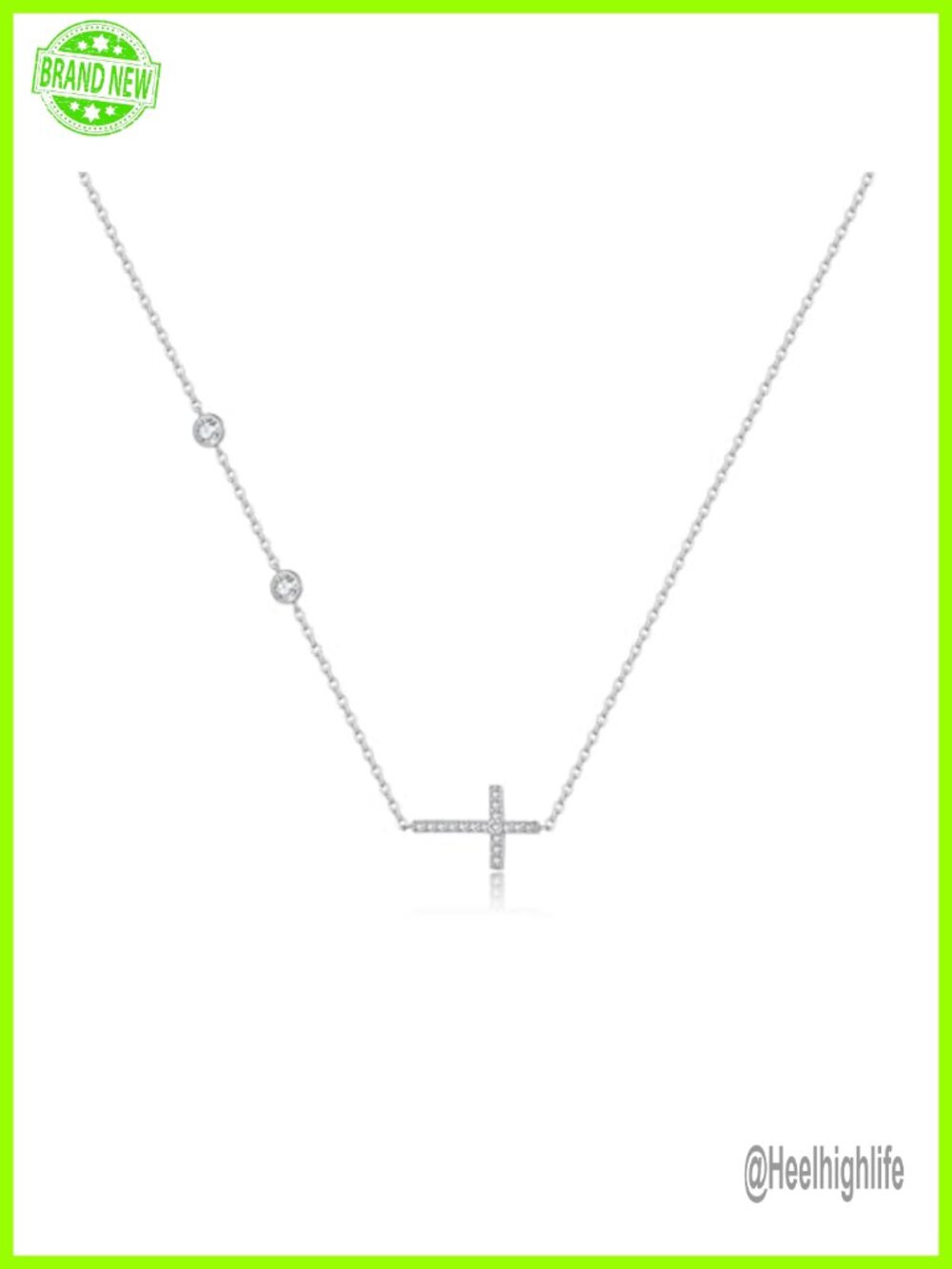 925 Sterling Silver Dainty Cross Necklace Minimalist Faith Gift